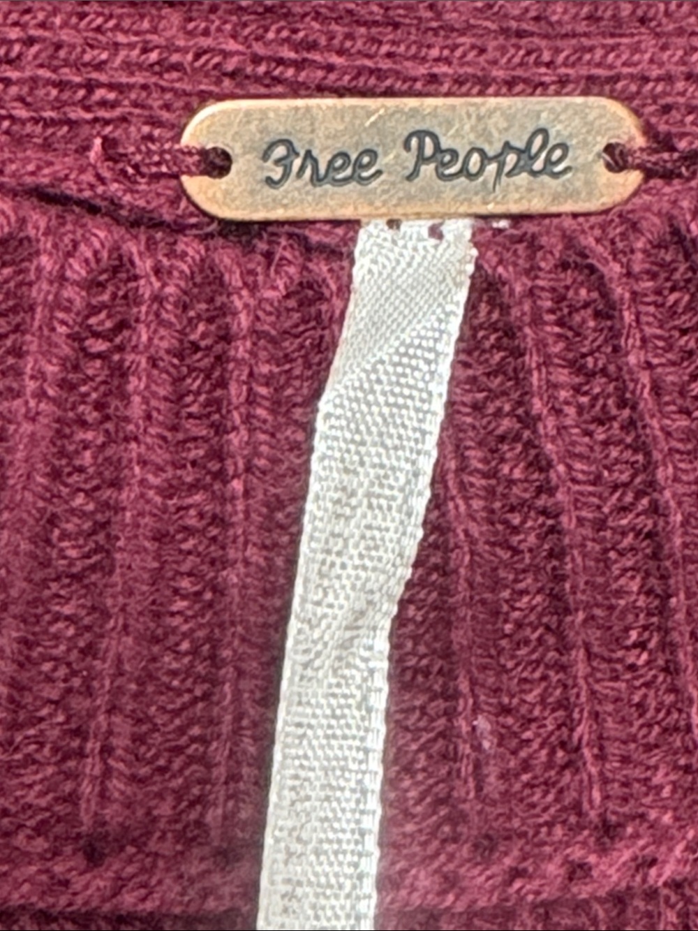 Free people Easy Street Tunic Sweater In Burgundy S/P - Picture 9 of 14